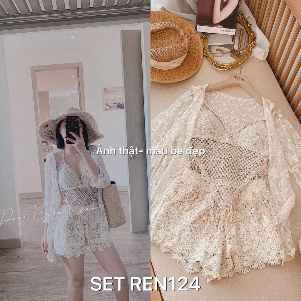 SET REN ĐI BIỂN 3 MÓN SIÊU HOT NỮ REN124