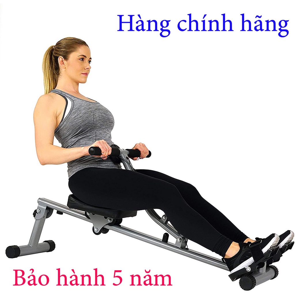 Máy chèo thuyền Sunny Health & Fitness SF-RW1205 với điện trở có thể điều chỉnh 12 mức, màn hình kỹ thuật số và trọng lư