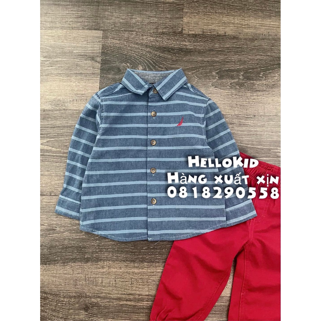 B346 - Áo sơmi kèm quần jogger nautica bé trai