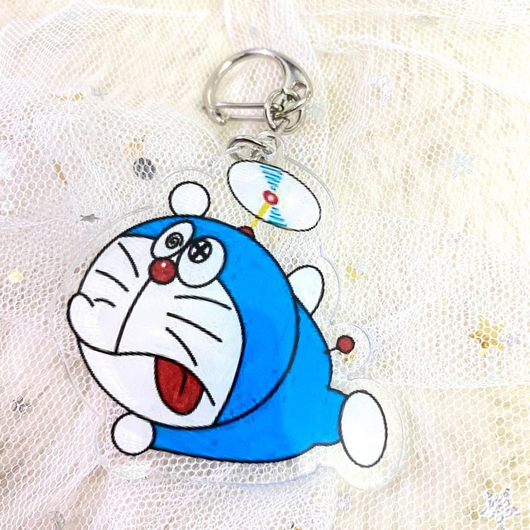( Mica trong acrylic) Móc khóa Doraemon Chú mèo máy đến từ tương lai in hình anime chibi