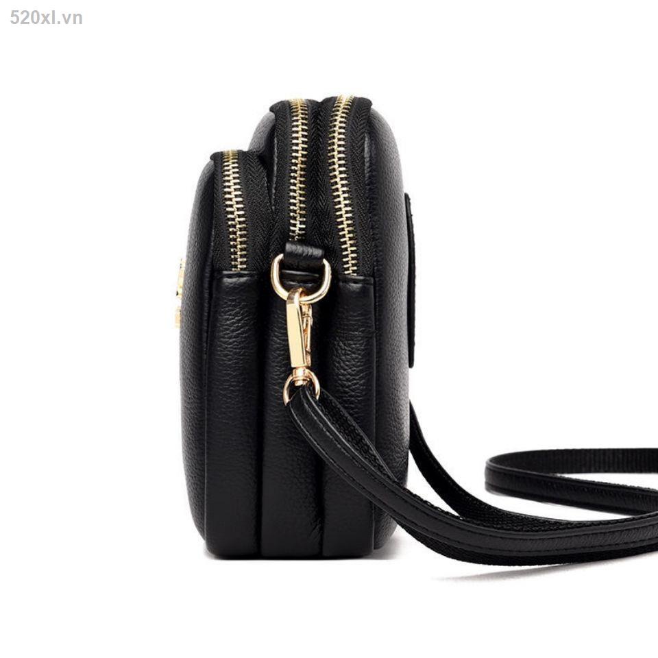 Túi Đeo Vai Da Bò Ba Lớp Kích Thước Nhỏ Thời Trang Mùa Hè Năm 2021 Cho Nữ