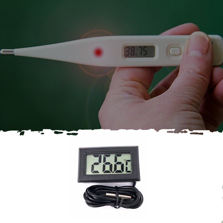 Nhiệt kế kỹ thuật số LCD 2 giây Cảm biến kỹ thuật số Trạm thời tiết 1 Piece