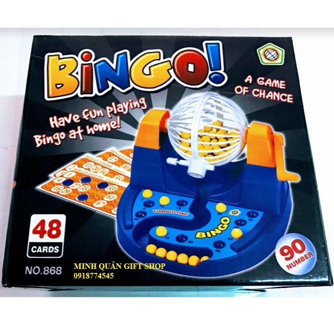 01 Bộ đồ chơi lô tô Bingo cho bé và cả nhà 90 số và 48 card