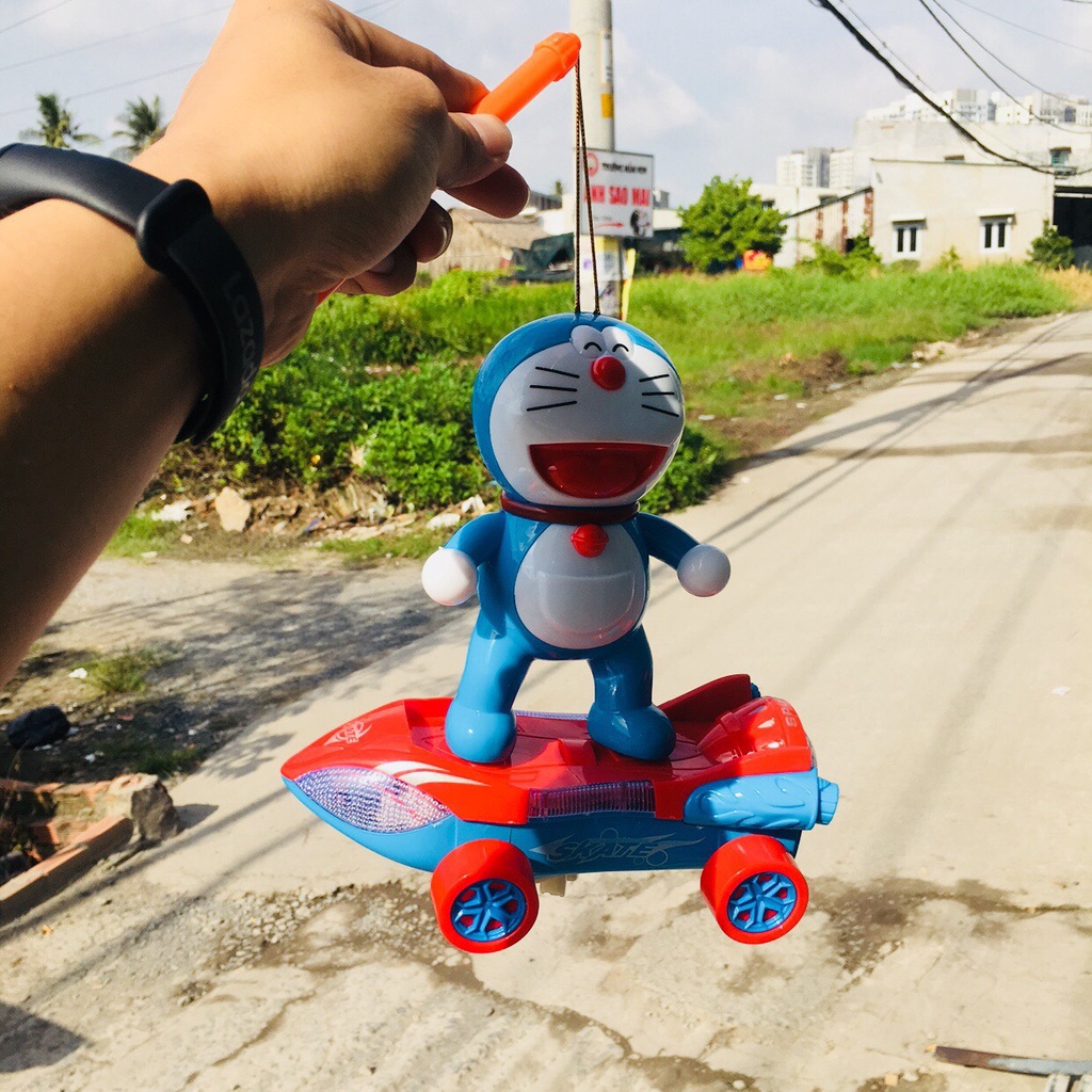Lồng đèn trung thu Doraemon kèm xe trượt có đèn và nhạc mã số D396-8, Tân nhiên online