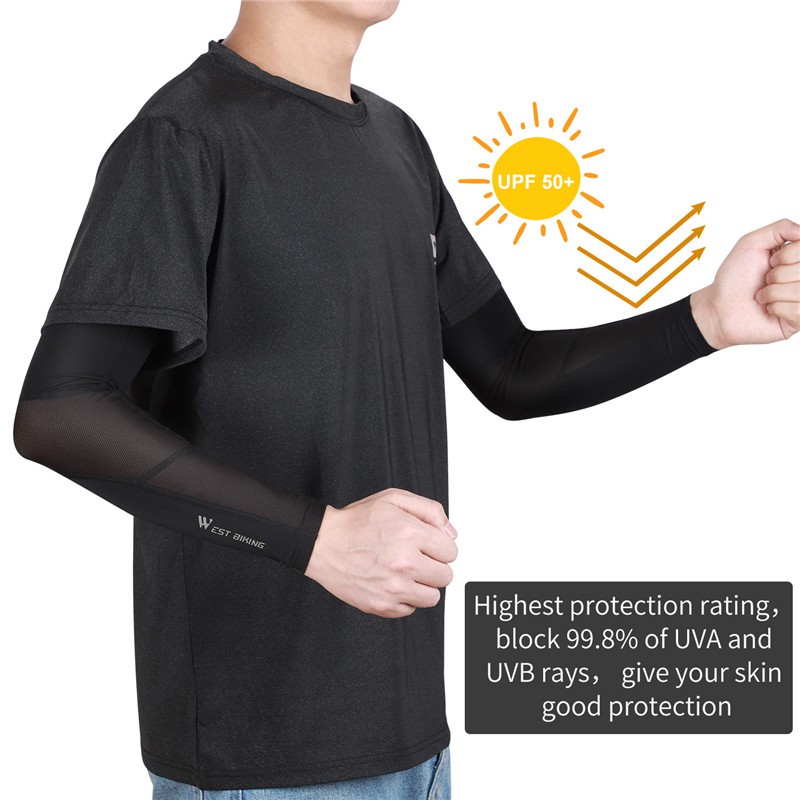 Ống Tay Áo WEST BIKING Giúp Ngừa Tia UV Khi Chơi Thể Thao Mùa Hè Chất Liệu Thông Thoáng