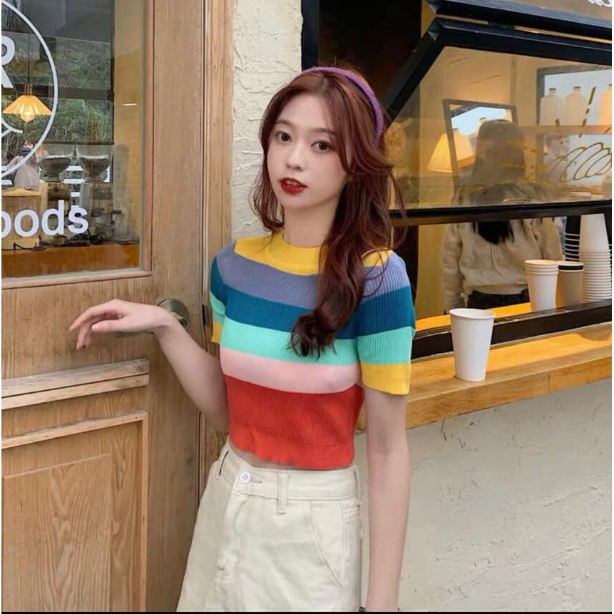 Áo len croptop 7 màu