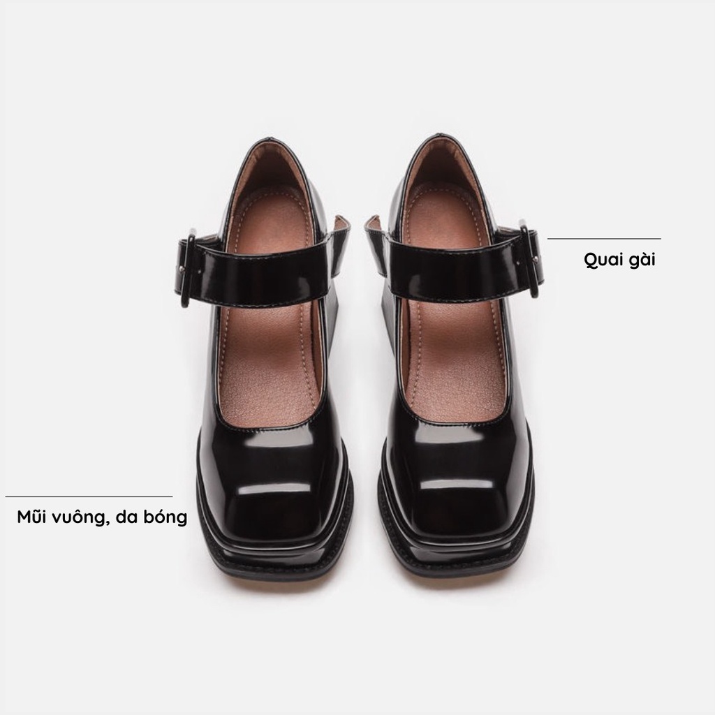 [ SẴN - SHIP HOẢ TỐC ] Giày Mary Jane phong cách Anh Quốc cổ điển siêu trending - Giày đế cao 9cm siêu đẹp dành cho nữ