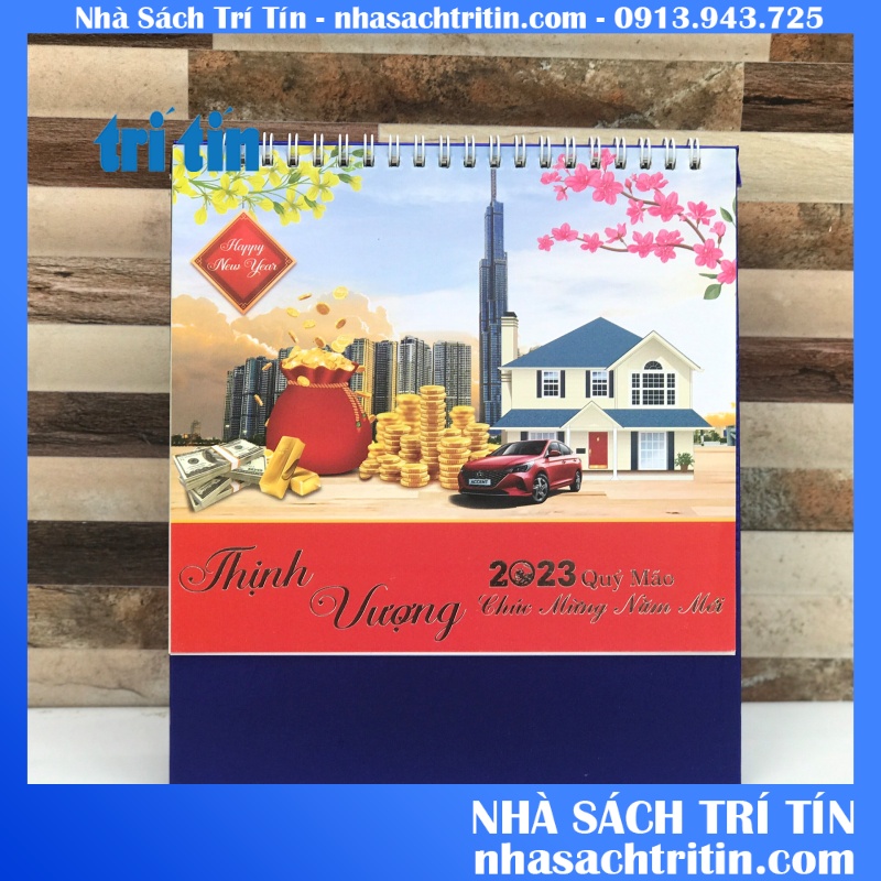 Lịch bàn 2023 năm kích thước 16cm x 24cm mẫu ngẫu nhiên