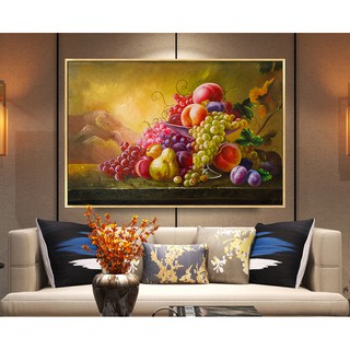 Tranh treo tường tĩnh vât VTC tranh hoa quả trang trí phòng ăn nhà bếp IMG_4506 60 x 40 cm