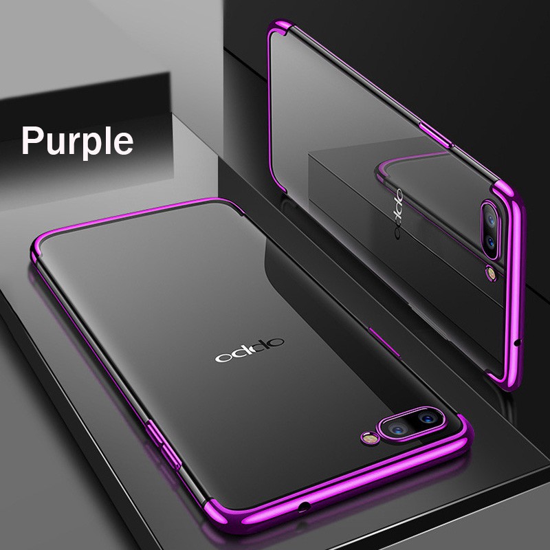 Ốp lưng OPPO A3S/ A7/ A5S/ A83/ A71/ A57/ A39/ F1 Plus/ F3 Plus Soft TPU Cover Plating Clear Casing | BigBuy360 - bigbuy360.vn