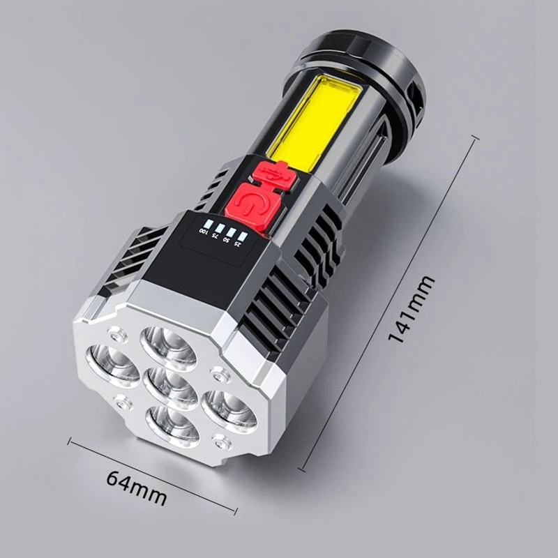 Đèn LED 5 bóng sạc USB đa năng chống thấm nước dùng cho các hoạt động ngoài trời