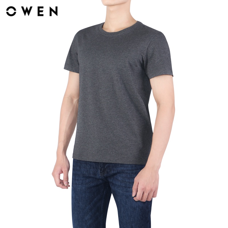 Áo Tshirt ngắn tay Nam Owen Cotton Body Fit màu Xám - TS22352