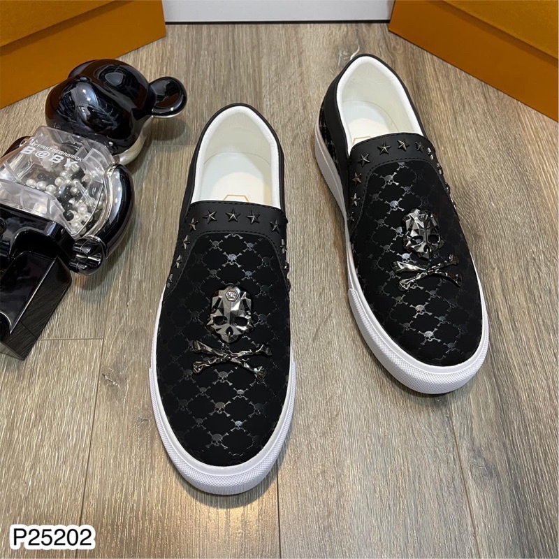 Giày lười nam philip đầu lâu đính đá cao cấp | BigBuy360 - bigbuy360.vn