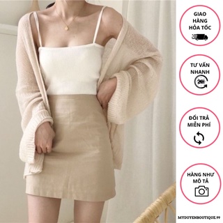 Áo khoác len mỏng cardigan , len quãng châu đẹp , phong cách tiểu thư