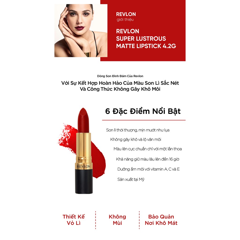 [Mã FMCGM50 - 8% đơn 250K] Son thỏi Revlon Super Lustrous Lipstick Vỏ Xanh 4.2g (Limited Edition) | BigBuy360 - bigbuy360.vn