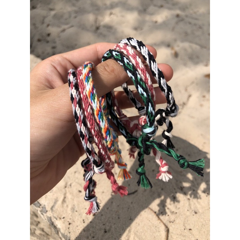 Vòng tay Kumihimo tết chỉ handmade - sợi lớn