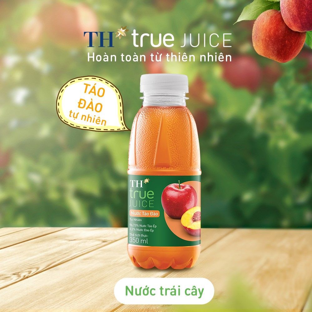 Nước Ép Táo Đào TH True Juice 350ML