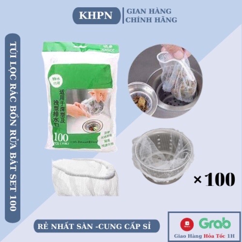 Túi Lọc rác bồn rửa bát chống tắc nghẽn[ 100 chiếc]