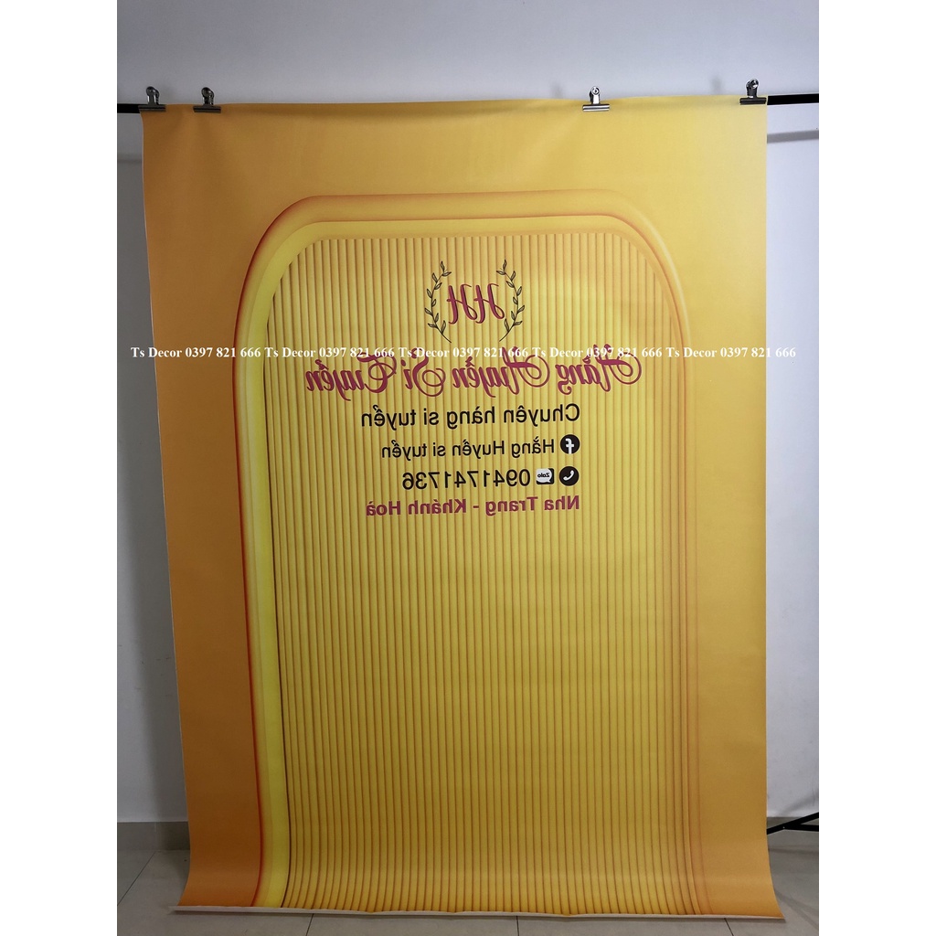 Phông Nền Chụp Ảnh Livestream 3D 5D Vòm Hiện Đại-Nhiều Size lựa chọn