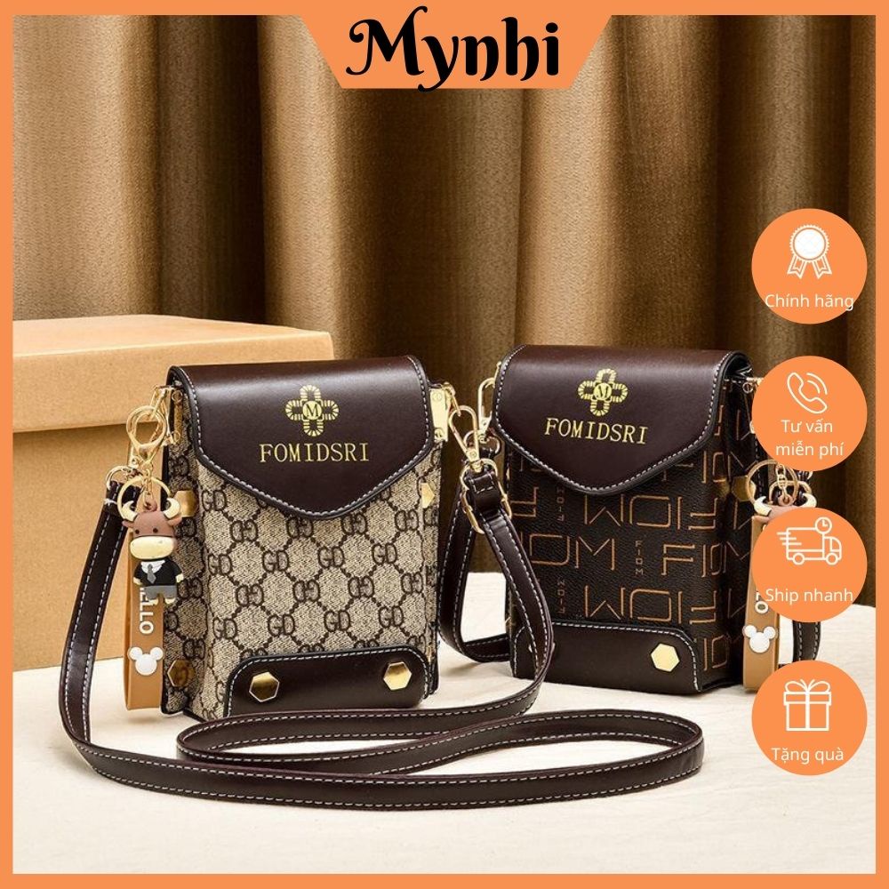 Túi đeo chéo đựng ví đựng điện thoại, da Pu cao cấp thời trang SHOPMYNHI SMN244
