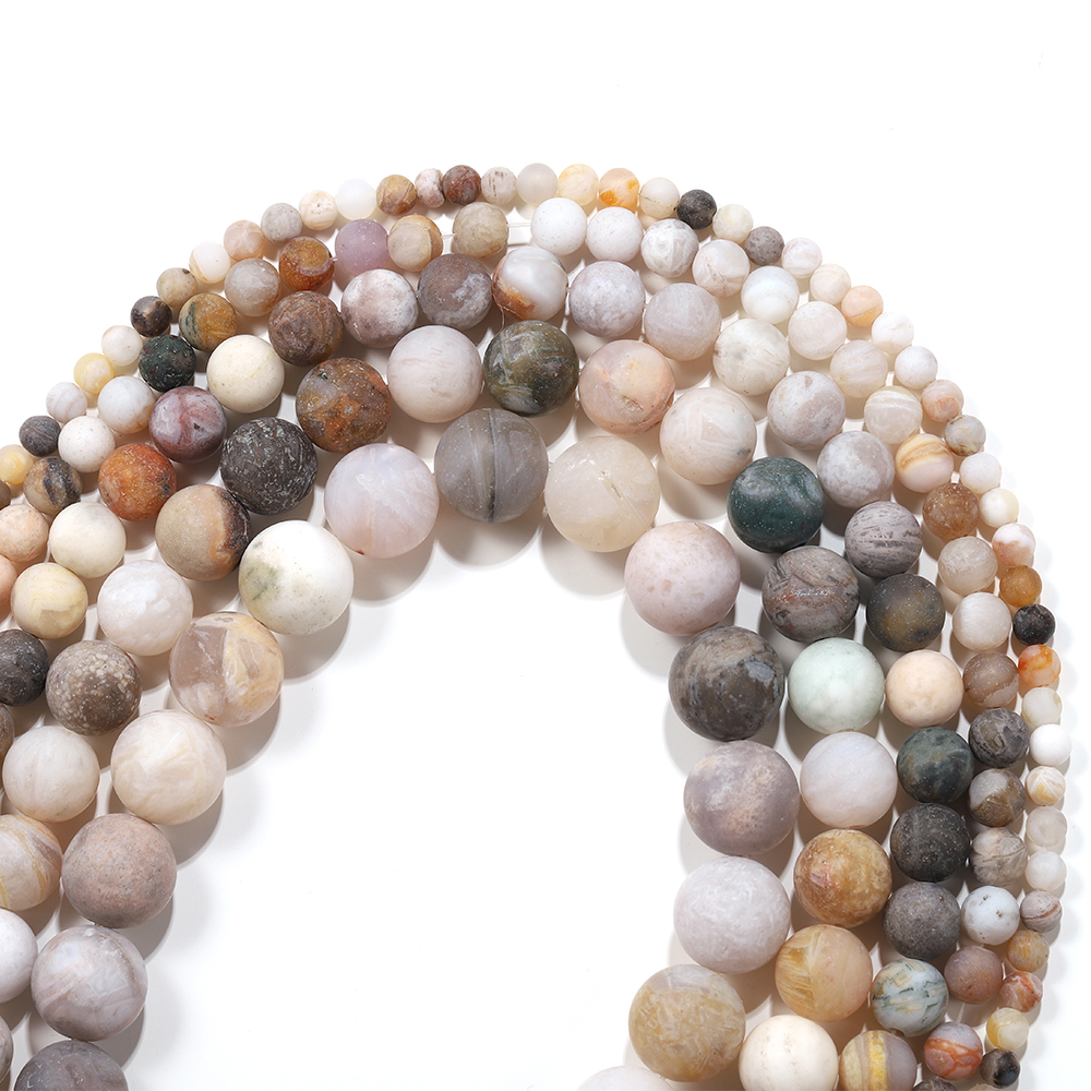 Chuỗi hạt đá tròn St.kunkka 4/ 6/ 8/ 10mm DIY trang sức