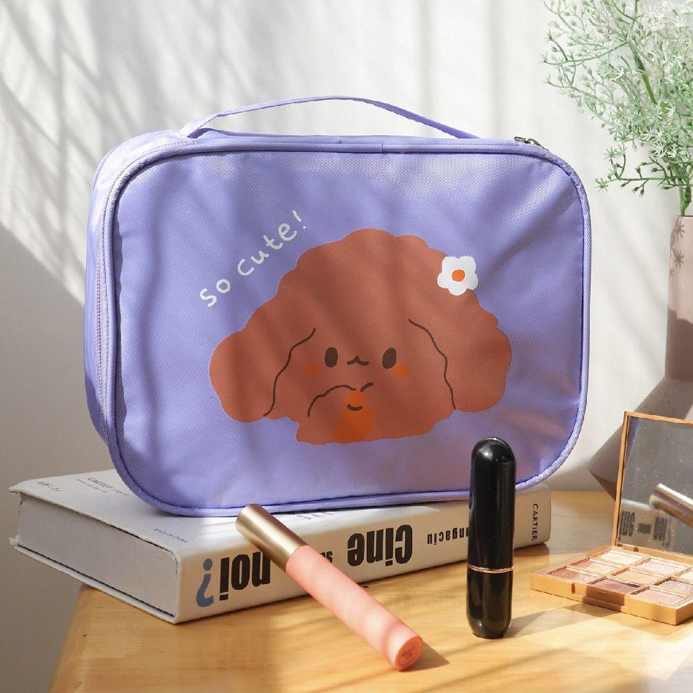 OCEANMAP Túi Đựng Mỹ Phẩm Khóa Kéo Chống Thấm Nước Họa Tiết Hoạt Hình Dễ Thương