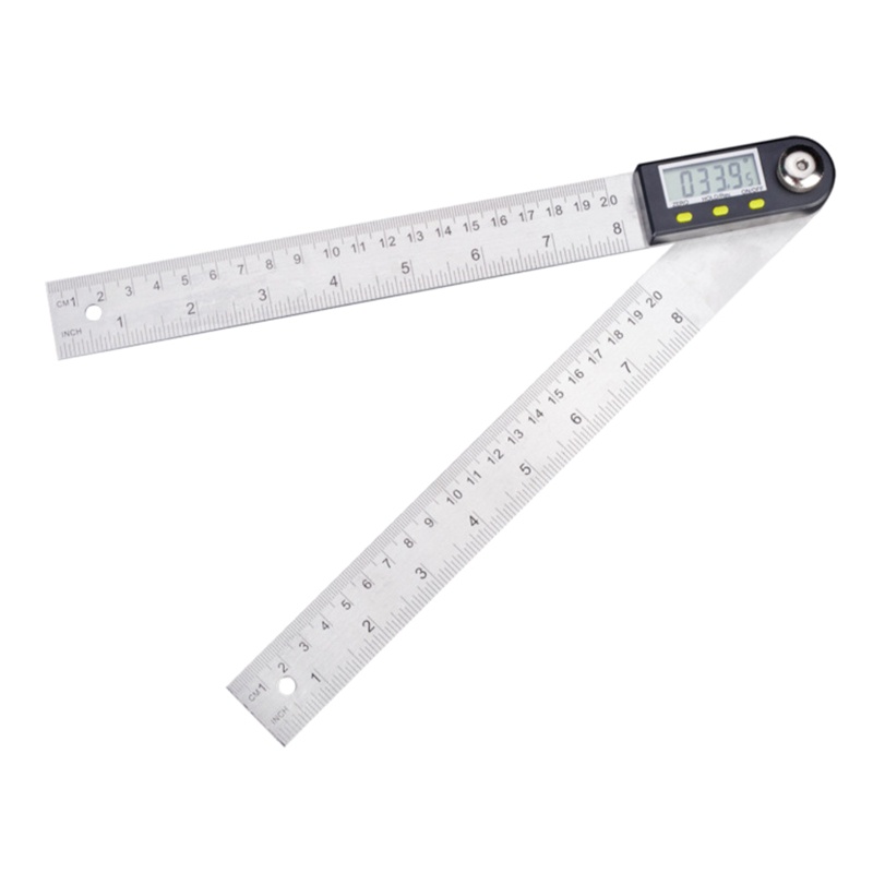 Thước Đo Góc Kỹ Thuật Số Cm Inch LCD Bằng Thép Không Gỉ Chuyên Dụng Làm Mộc