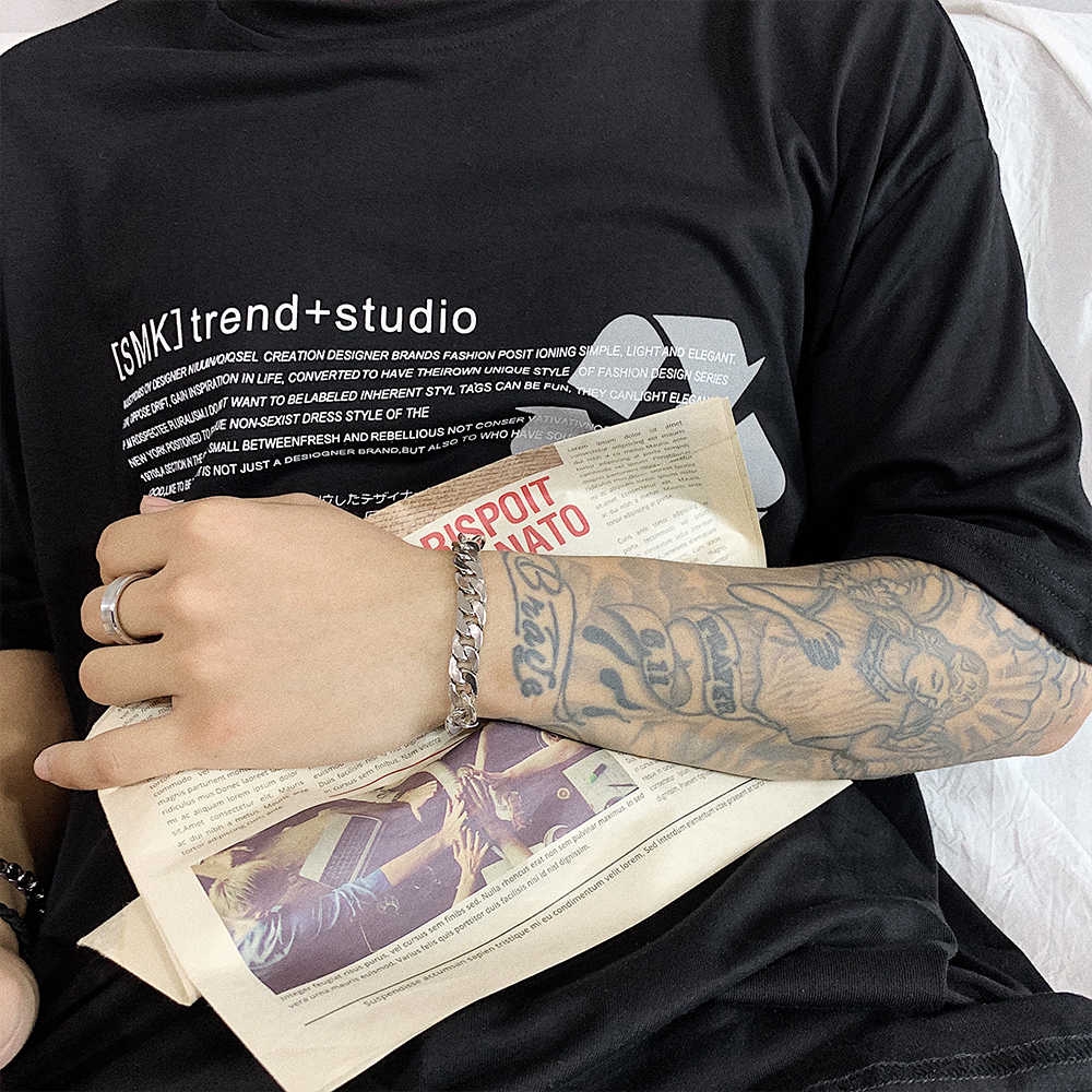 Vòng tay thép titan phong cách Hàn Quốc cho nam 13123