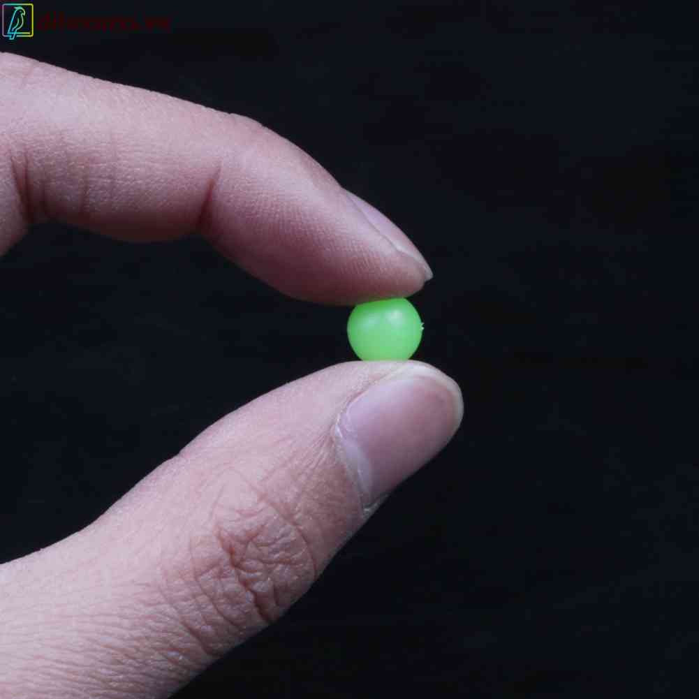Hộp 100 Hạt Phát Sáng Nhiều Màu Kích Thước 6mm Để Làm Mồi Câu Cá