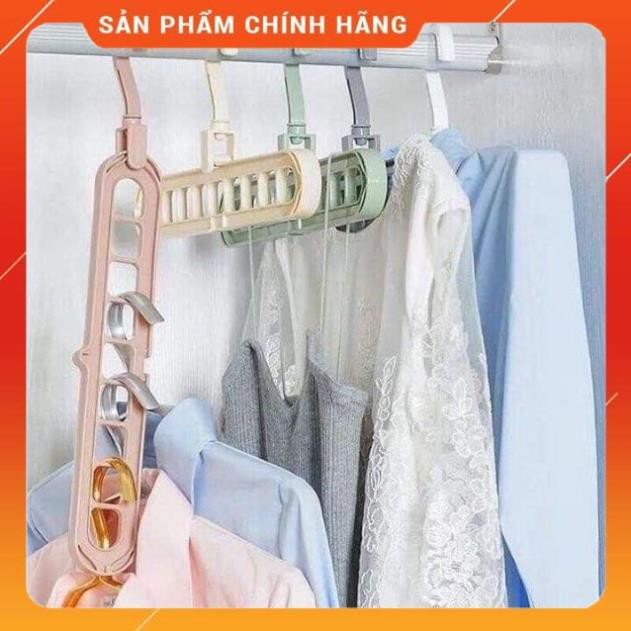 [ HÀNG SIÊU TỐT] Móc 9 lỗ treo quần áo đa năng gấp gọn