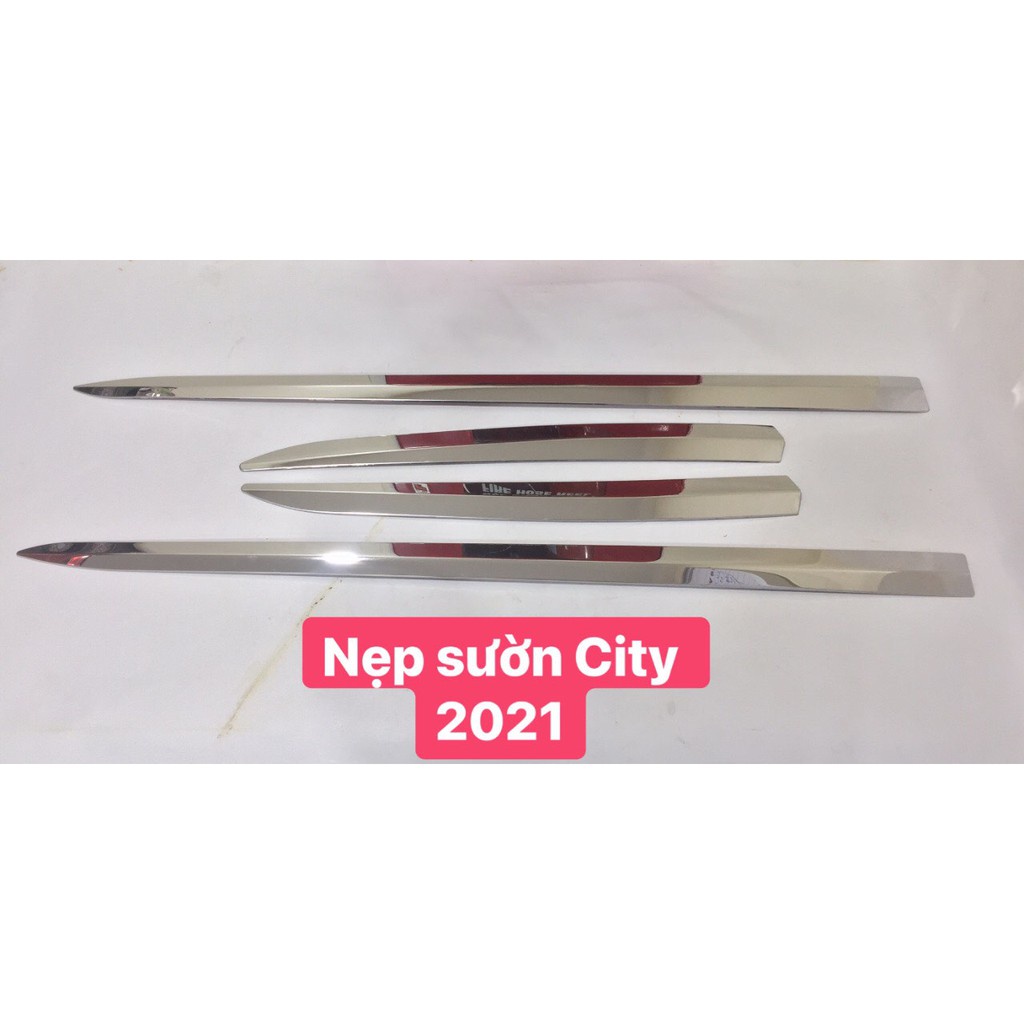 Ốp nẹp sườn, nẹp hông xe Honda City 2021- hàng cao cấp