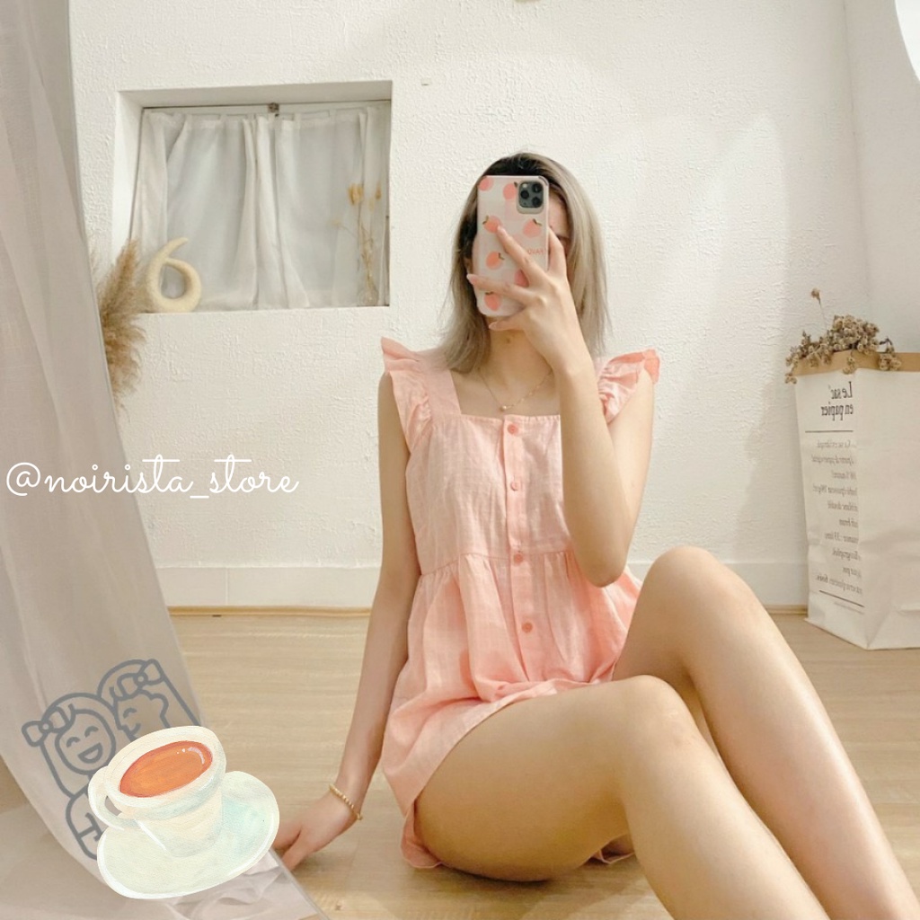 Bộ mặc nhà nữ áo cánh tiên chất đũi cực mát_BN07 | BigBuy360 - bigbuy360.vn