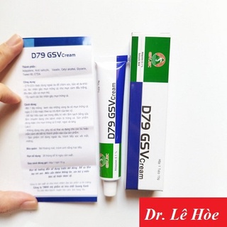 D79 gsv cream giảm mụn trứng cá, mụn lưng, dày sừng nang lông 15g