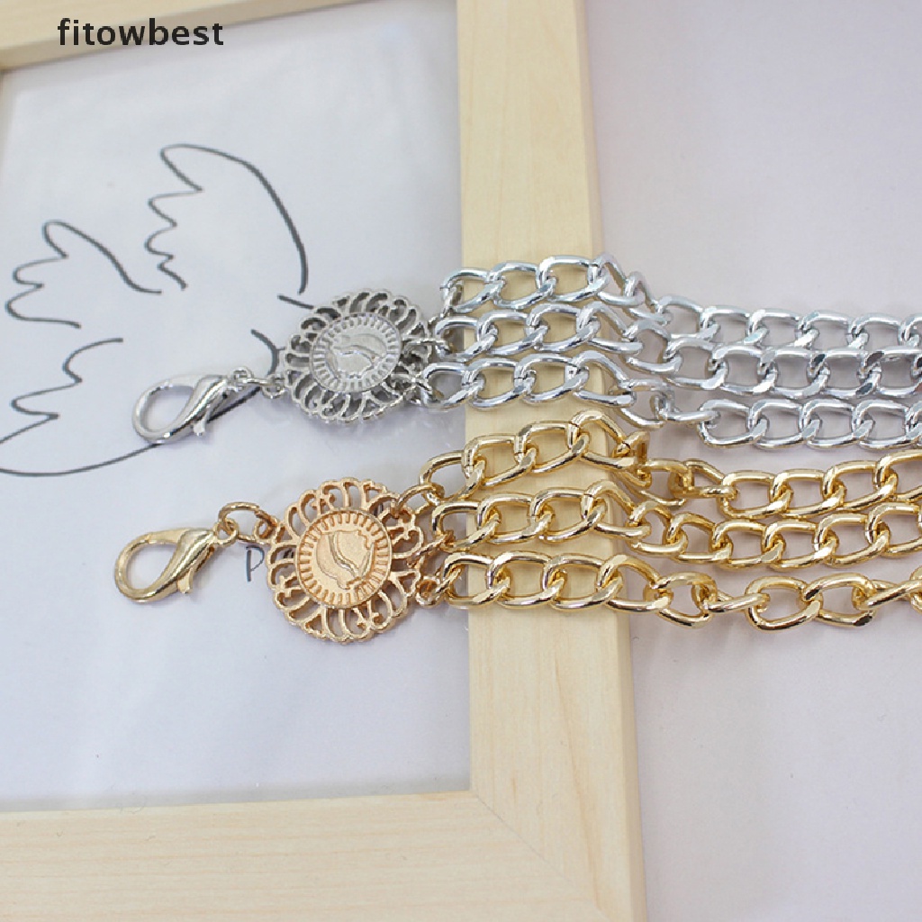 Thắt Lưng Dây Xích Dài Nhiều Lớp Bằng Kim Loại Tùy Chỉnh Thời Trang Cho Nữ