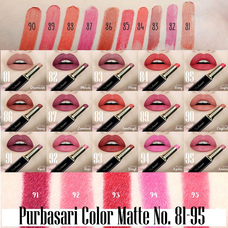 (hàng Mới Về) Son Lì Purbasari Nhiều Màu Sắc Thời Trang Tùy Chọn | BigBuy360 - bigbuy360.vn