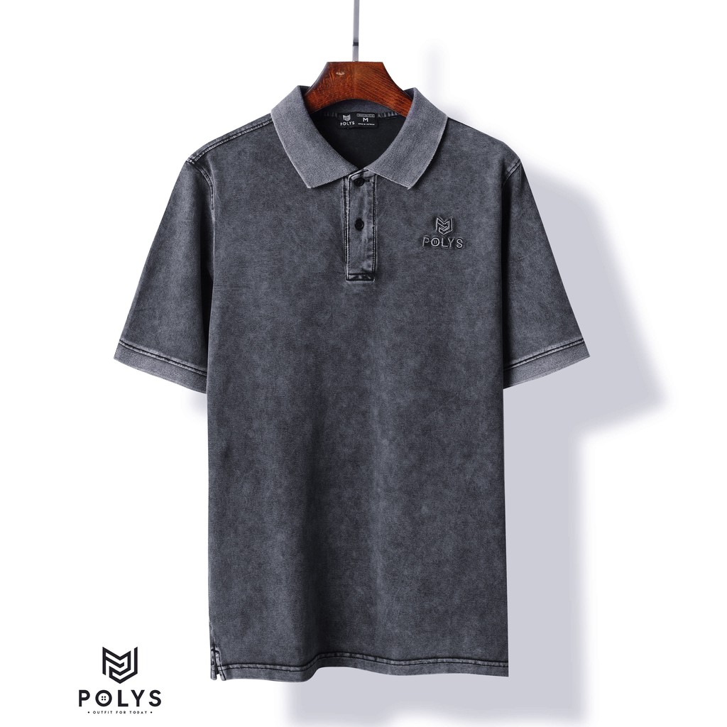 Áo Polo Nam Tay Ngắn  BASIC WASH - POLYS | Chất Cotton Wash, Dày Dặn, Co Dãn, Cực Chất, Hình Thêu Cao Cấp, Sắc Nét | BigBuy360 - bigbuy360.vn