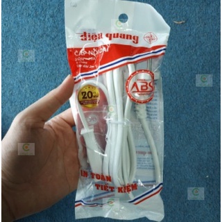 Cáp Nối Dài Điện Quang ĐQ EPF 2PN,Dây Nối Dài 2-5 Mét, 2 Màu Trắng-Đỏ Phù Hợp Phong Cách Riêng
