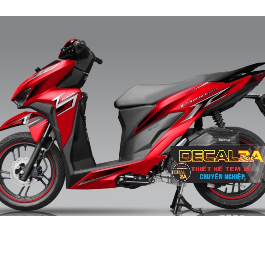 Tem Vario 150 xe đỏ tem phối đen bạc