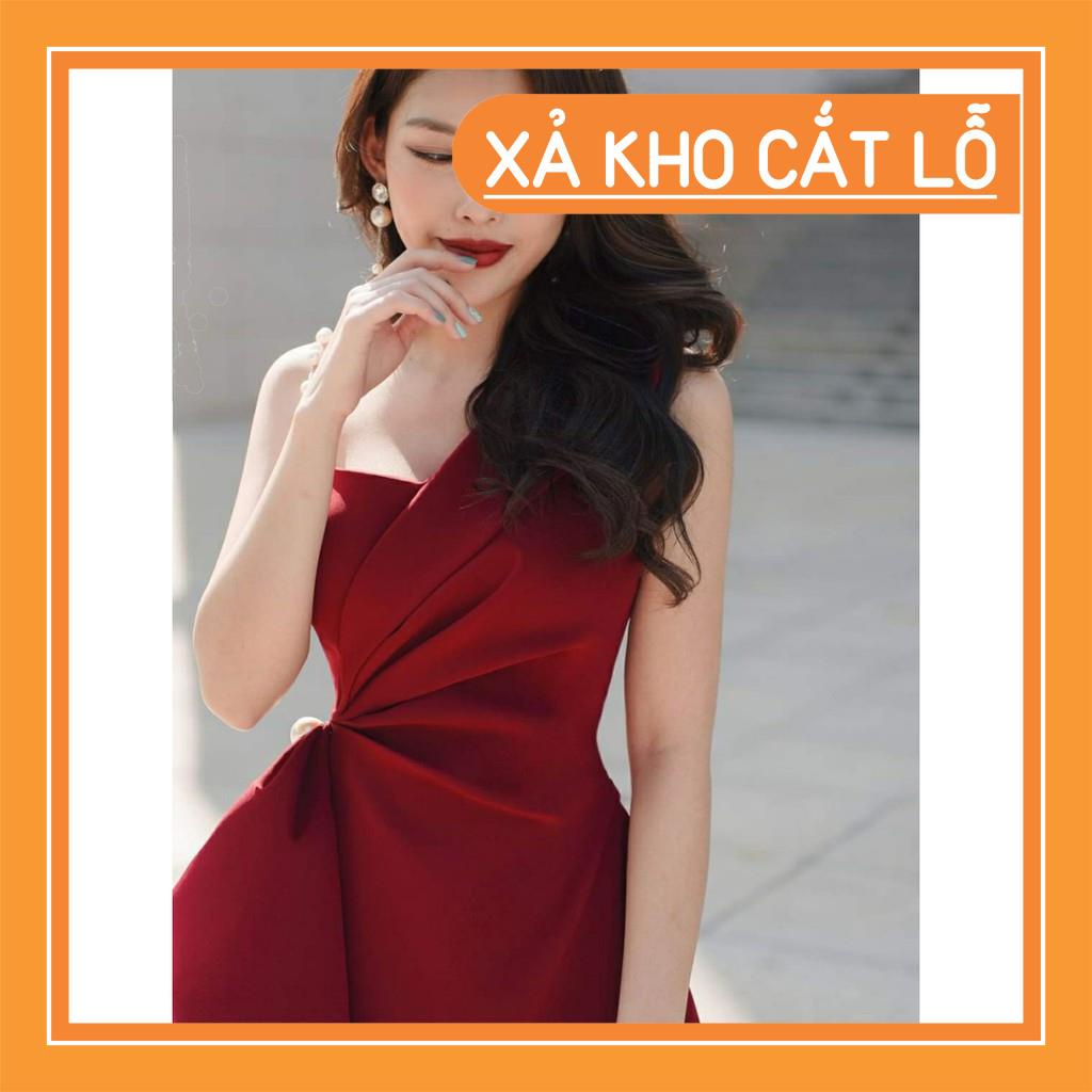 [Quần Áo Hot] Đầm dự tiệc 1 dây vai đính chuỗi sang trọng quý phái | BigBuy360 - bigbuy360.vn