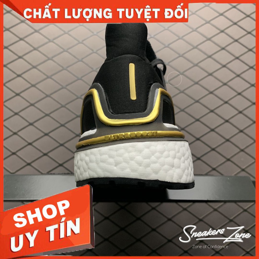 (FREE SHIP + HỘP + QUÀ) Giày thể thao nam nữ ULTRA BOOST 6.0 đen vạch vàng Ultra boost 2020 siêu đẹp cho nam và nữ