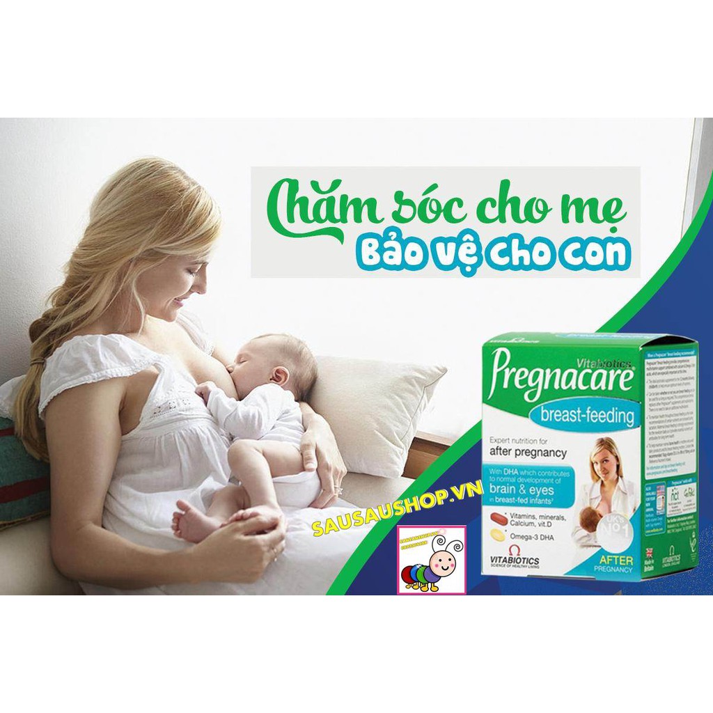 Vitamin  tổng hợp Pregnacare Breastfeeding BÚ ANH giúp lợi sữa và tăng cường đề kháng cho mẹ cho con bú sau sinh