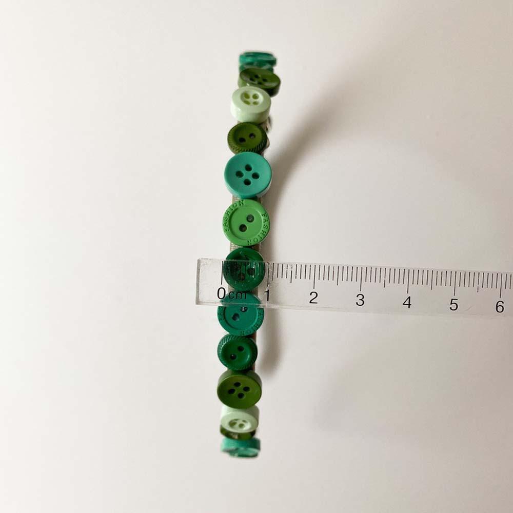 VANES1 Băng Đô Cài Tóc Bằng Nhựa Màu Kem Đính Nút Đơn Giản Thời Trang Hàn Quốc Cho Nữ