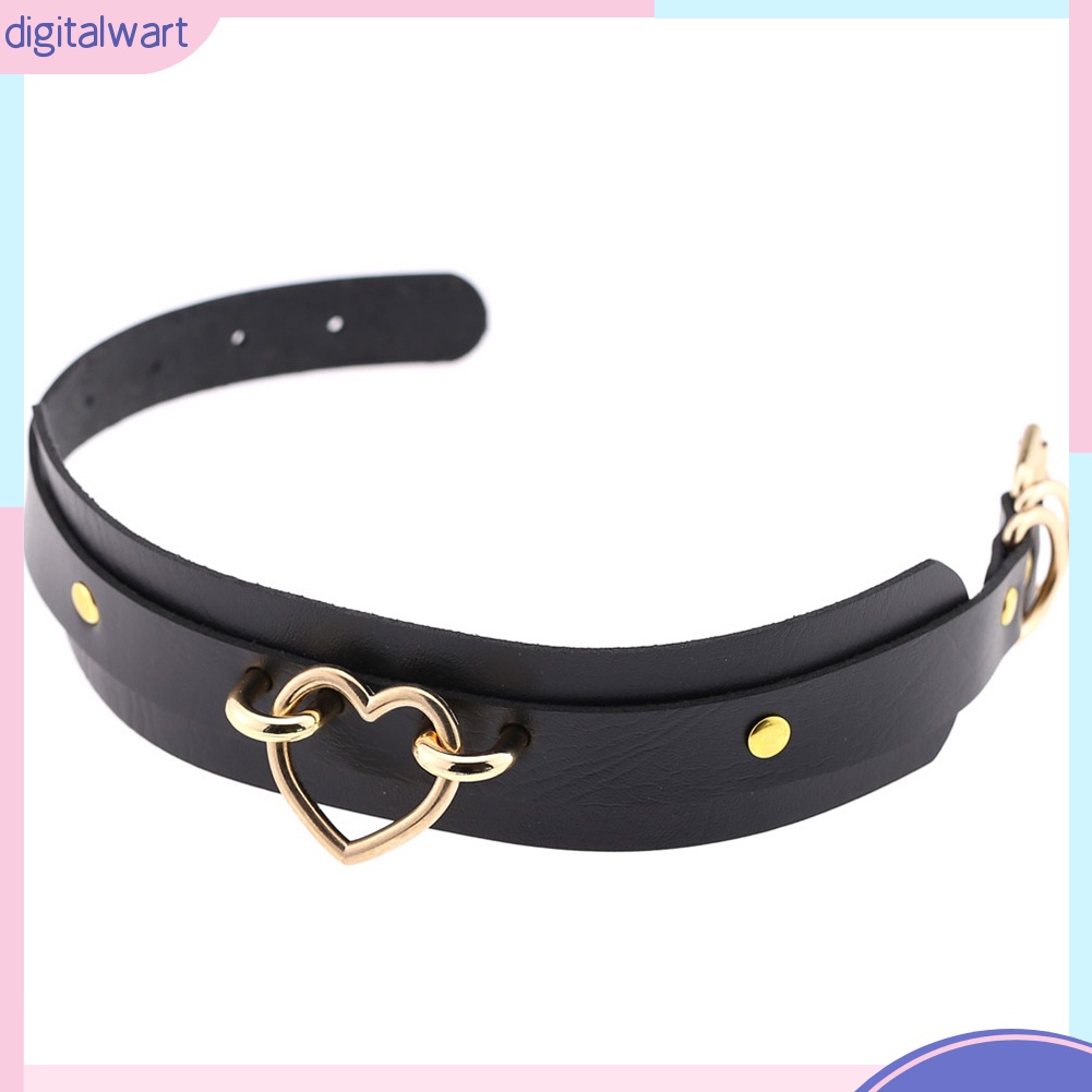 Vòng Cổ Choker Giả Da Đính Khóa Trái Tim Thời Trang