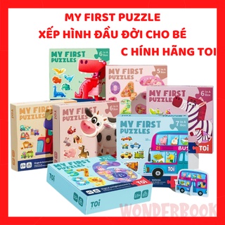 Bộ XẾP HÌNH PUZZLE ĐẦU ĐỜI cho bé 2+ My first puzzle nhiều chủ đề đồ chơi thông minh ghép hình chính hãng TOI thumbnail