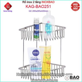 KỆ PHÒNG TẮM INOX BẢO KAG-BAO251