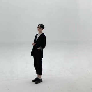 Quần baggy bo gấu đen