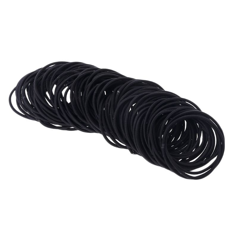 Set 20/50/100 dây buộc tóc nữ 5cm màu trơn đơn giản phong cách Hàn Quốc