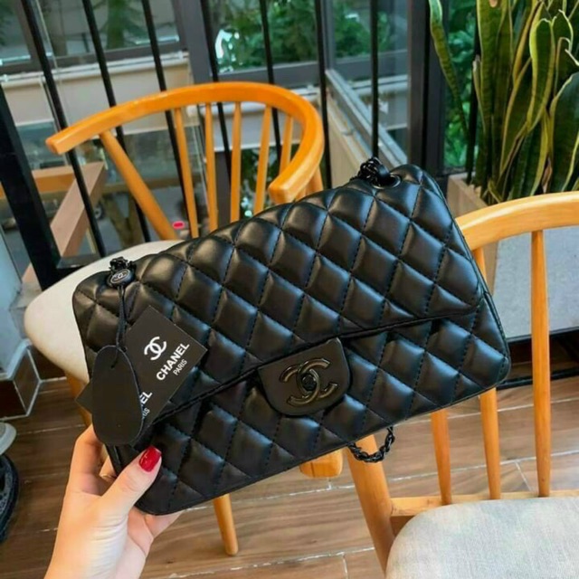 Túi Xách Nữ Da Mềm Size18,26 full đen+thẻ