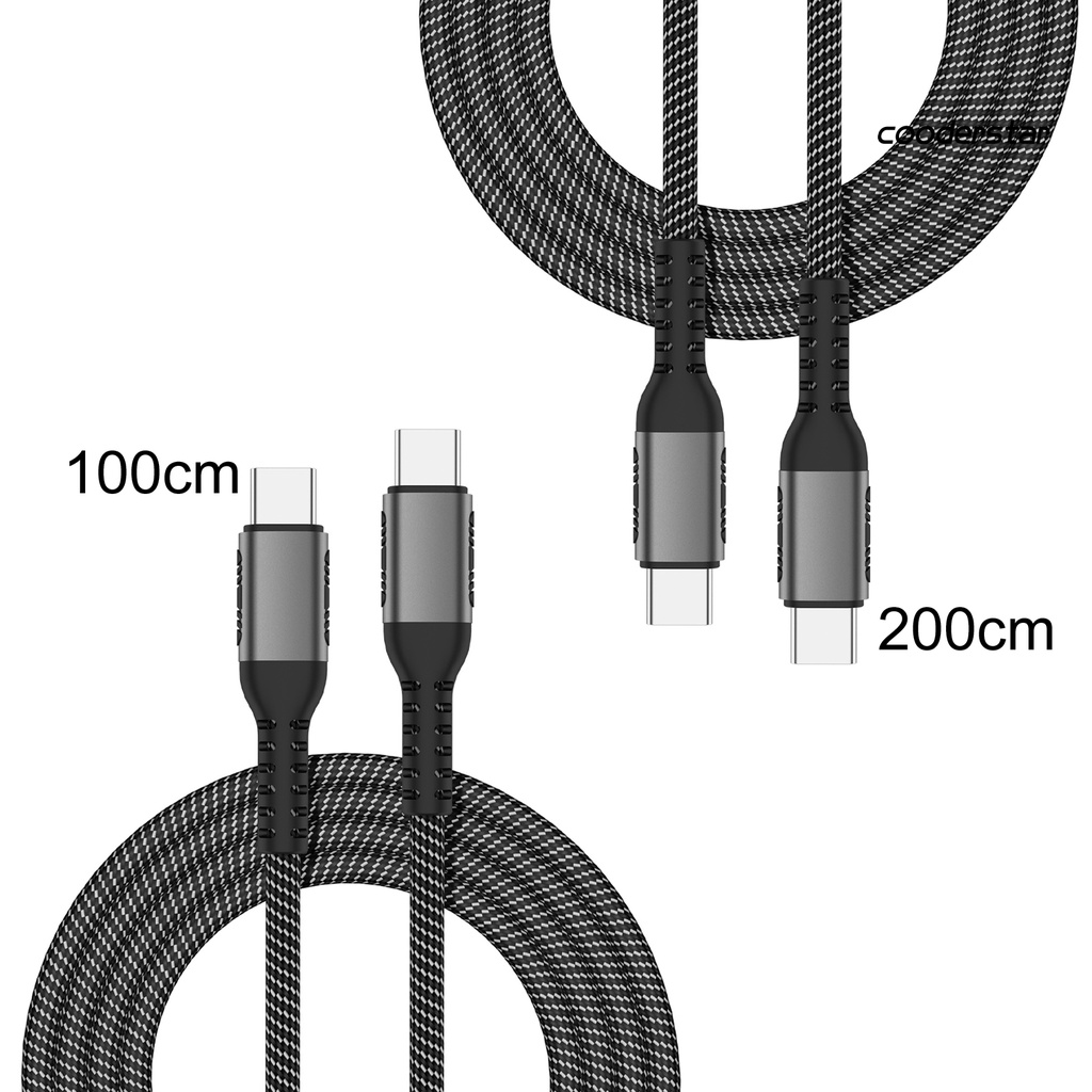 Cáp sạc nhanh ZJ-DN 5A PD 100W Type-C sang Type-C 2 trong 1 cho laptop