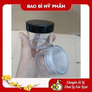 Hủ Đựng Kem ❤ Hủ nhựa trong 50g có nắp lót , hủ chiết mỹ phẩm [bao bi my pham]